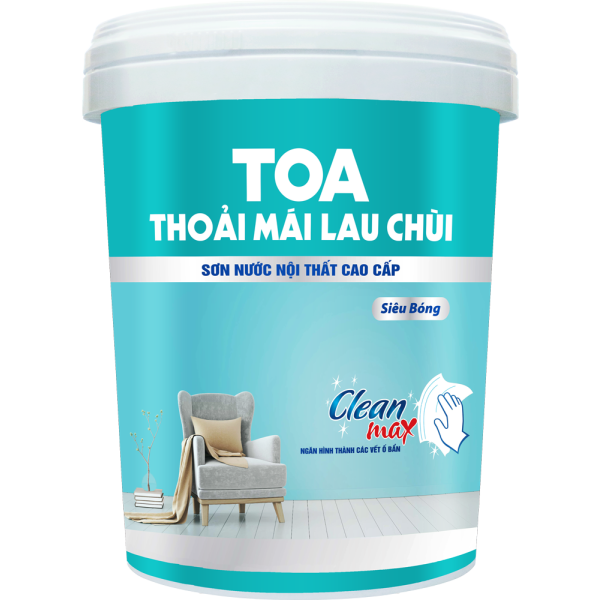 Sơn nội thất Toa Thoải Mái Lau Chùi Siêu Bóng - 5L